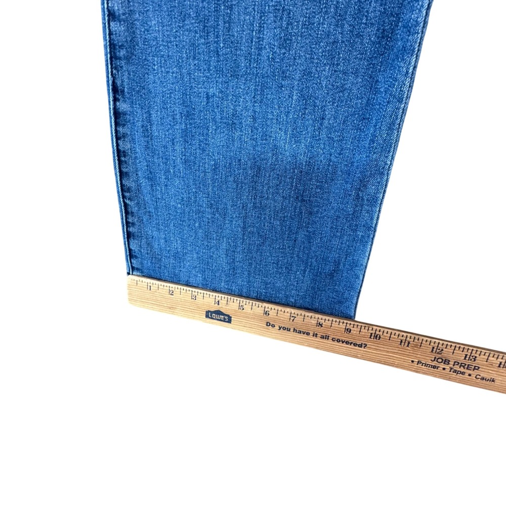 GAP Womens 8 High Rise Flare Jeans 30x34 Light Wash Distressed Y2K Boho Festival - Picture 7 of 9